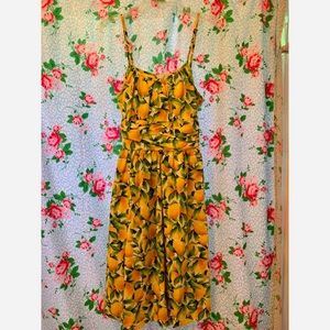 Lemon print summer dress